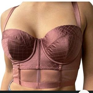 32D Bra Size Victoria's Secret  Corset Satin Mesh Bustier Very Sexy 💋